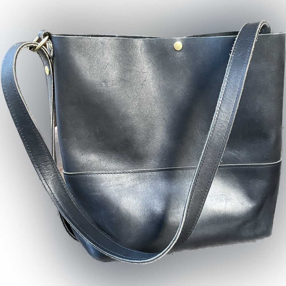 Teddi Joelle Convertible Satchel to Backpack Black Leather